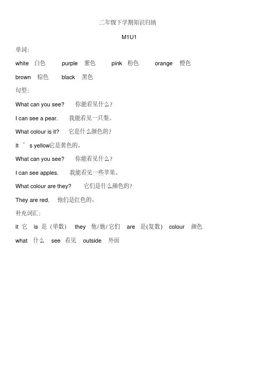 新版-上海-牛津英语-2B-知识点