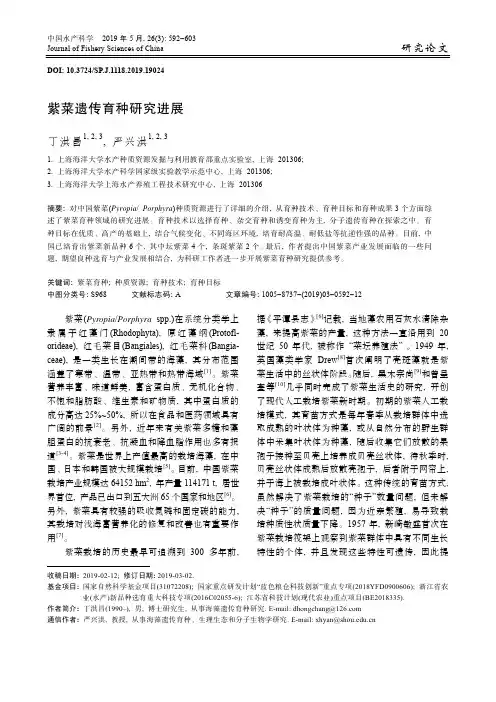 紫菜遗传育种研究进展