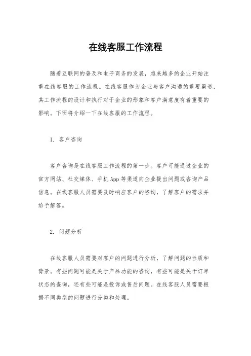 在线客服工作流程