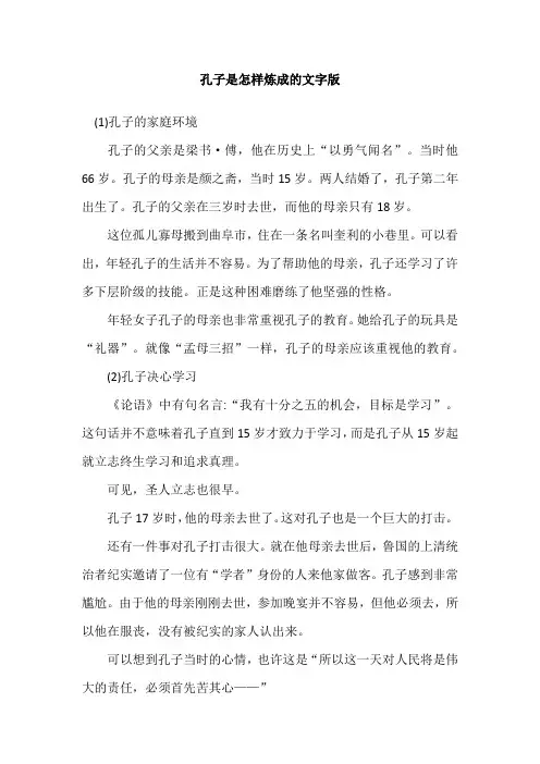 孔子是怎样炼成的文字版