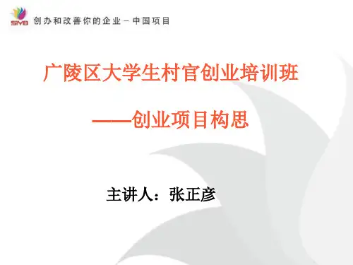 创业项目构思PPT