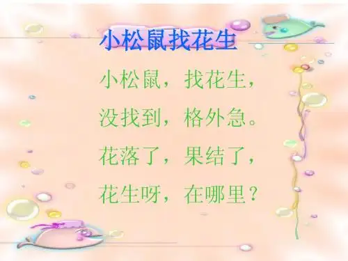 《小松鼠找花生》ppt课件