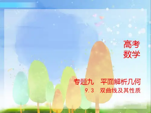 2024年新高考版数学专题1_9.3 双曲线及其性质(分层集训)