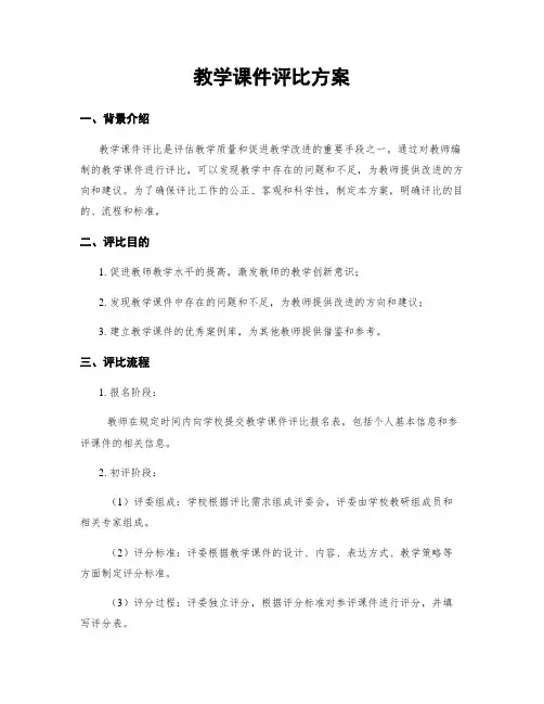 教学课件评比方案