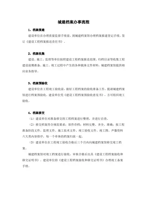 吴中区城建档案馆办事流程