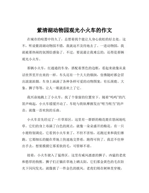 紫清湖动物园观光小火车的作文