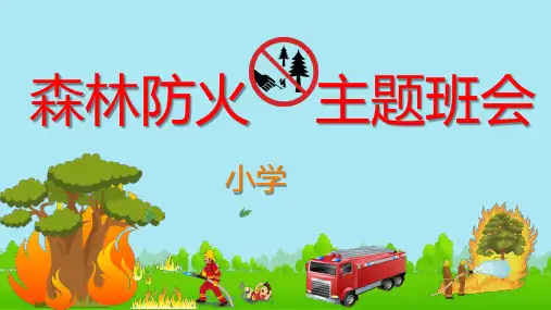 小学森林防火宣传课件消防安全主题班会PPT课件