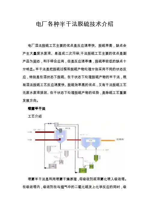 电厂各种半干法脱硫技术介绍