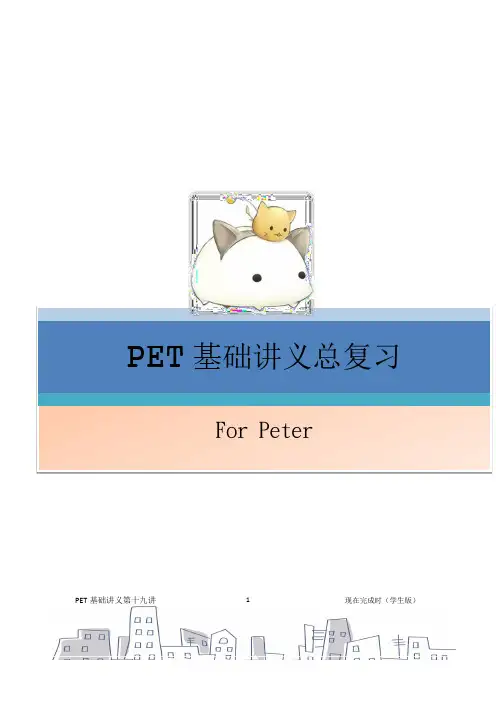 PET基础讲义总复习