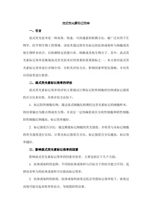 流式荧光素标记效率