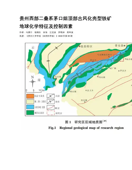 贵州西部二叠系茅口组顶部古风化壳型铁矿地球化学特征及控制因素