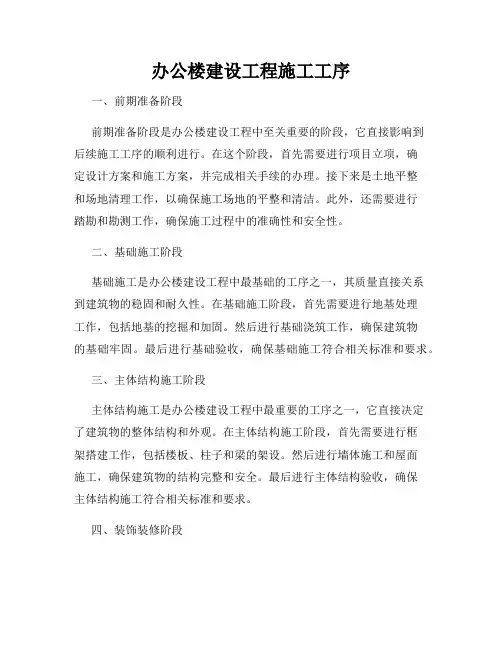 办公楼建设工程施工工序