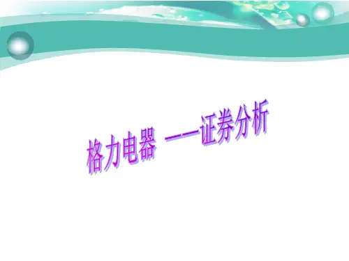 格力电器_财务报表分析