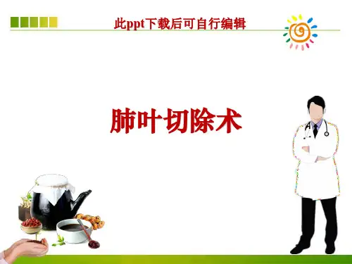 肺叶切除术手术配合ppt课件