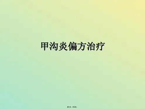 甲沟炎偏方治疗(与“甲沟炎”相关文档)共6张PPT
