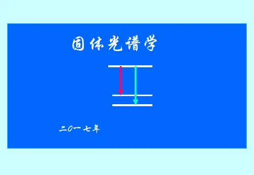 固体光谱学-第一章-光学常数及色散关系