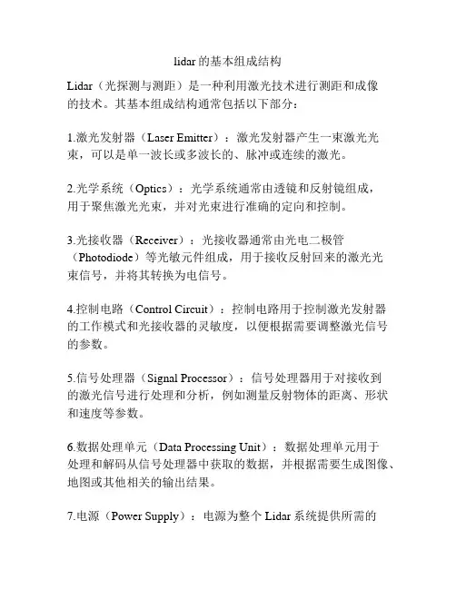 lidar的基本组成结构