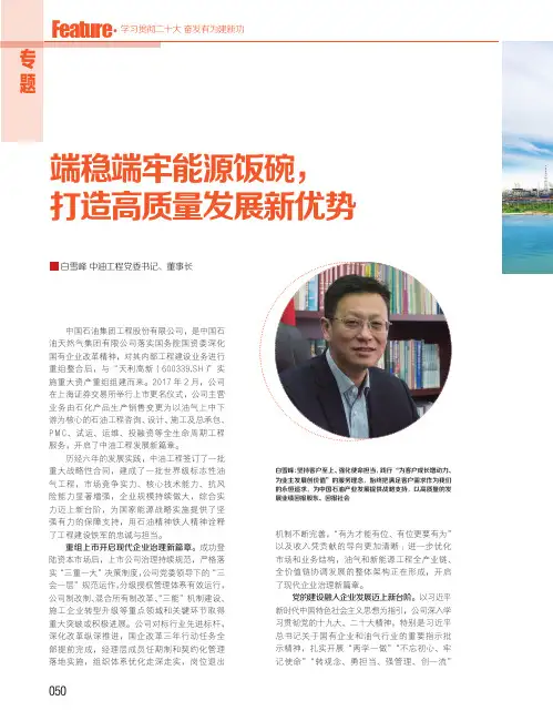 端稳端牢能源饭碗，打造高质量发展新优势
