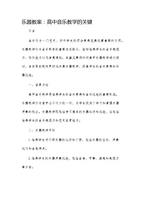 乐器教案高中