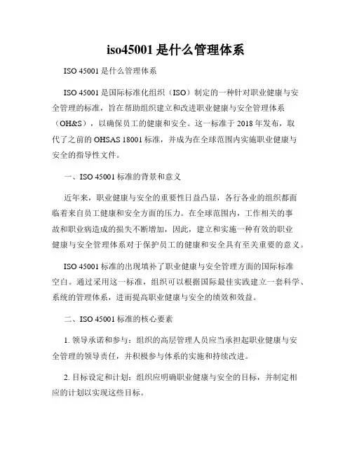 iso45001是什么管理体系