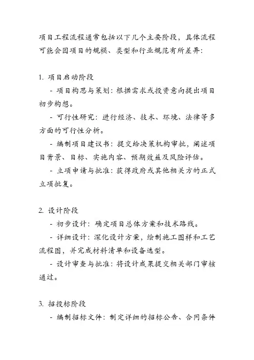 项目工程的流程