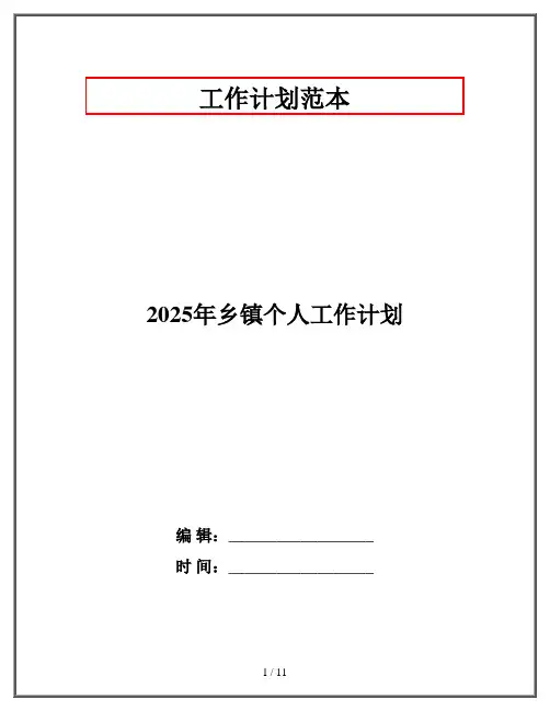 2025年乡镇个人工作计划