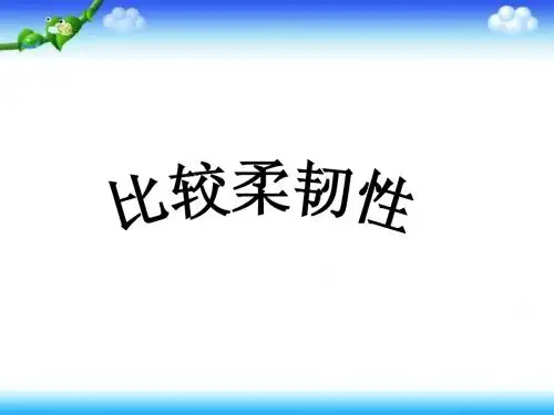 3.3比较柔韧性,3.4它们吸水吗合集