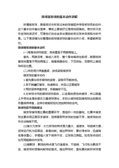 排球接发球的基本动作讲解