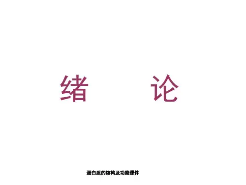 蛋白质的结构及功能课件.ppt