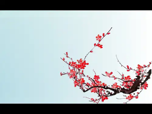 水墨梅花PPT模板下载