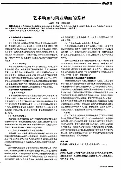 艺术动画与商业动画的差异