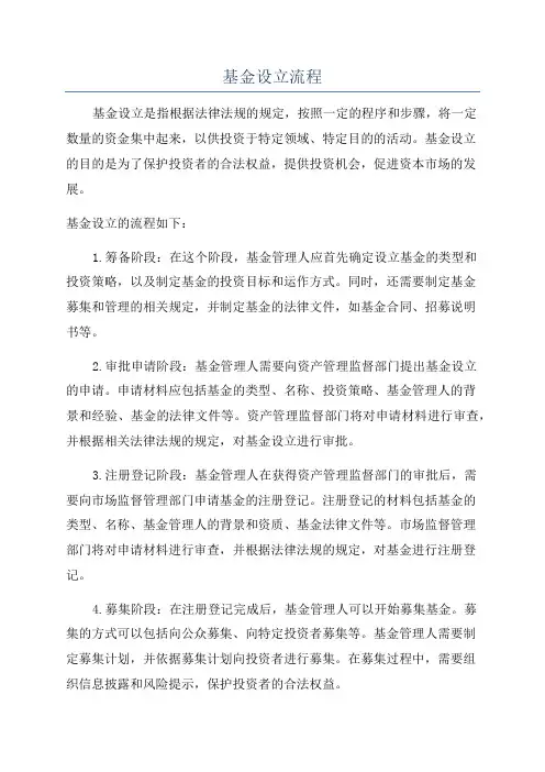基金设立流程