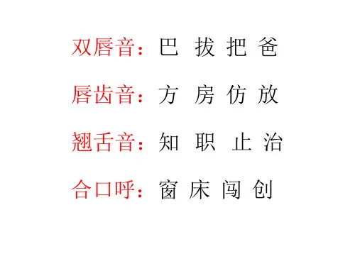 贯口训练报花名