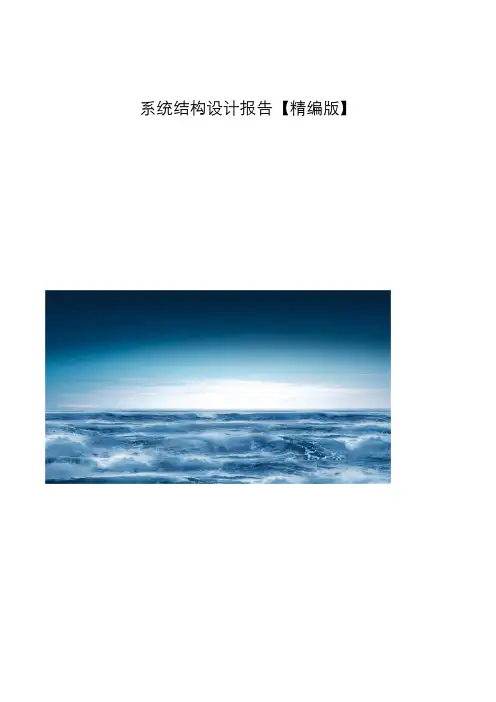 系统结构设计报告【精编版】