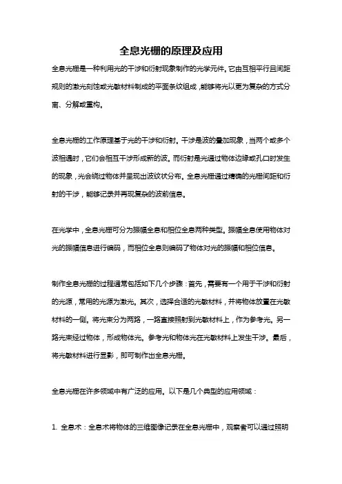 全息光栅的原理及应用