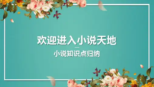 小说知识点归纳(高一入门讲解、高三复习)