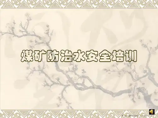 煤矿防治水培训PPT