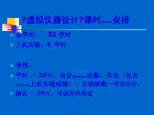 虚拟仪器设计第2章—1操作入门(PPT)
