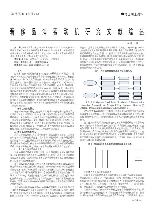 奢侈品消费动机研究文献综述.kdh