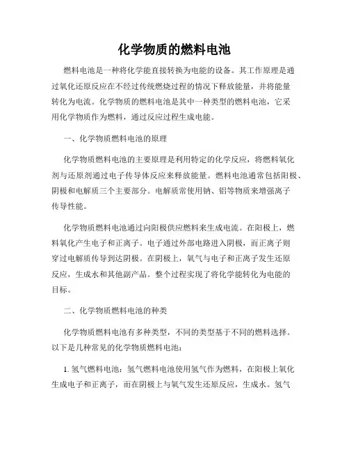 化学物质的燃料电池