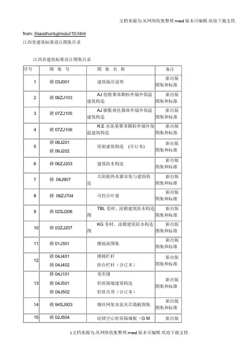 江西省建筑标设计图集