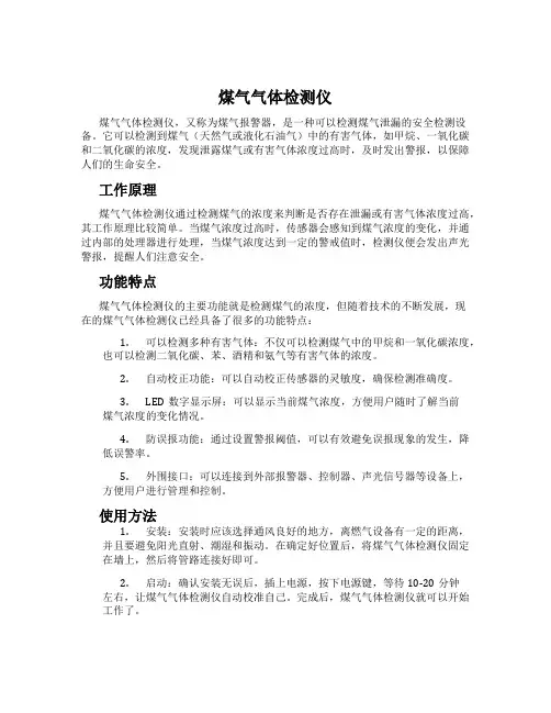 煤气气体检测仪