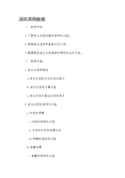 消化系统教案