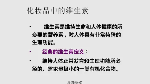 化妆品功效成分解析PPT课件