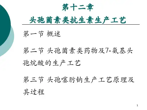 第十二章-头孢菌素类抗生素生产工艺 第三节 头孢噻肟钠生产工艺原理及其过程