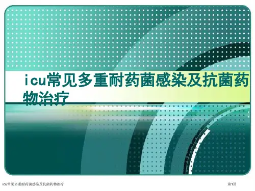 icu常见多重耐药菌感染及抗菌药物治疗