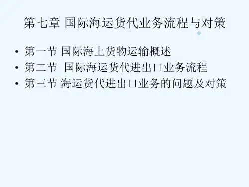 第七章国际海运货代业务流程1
