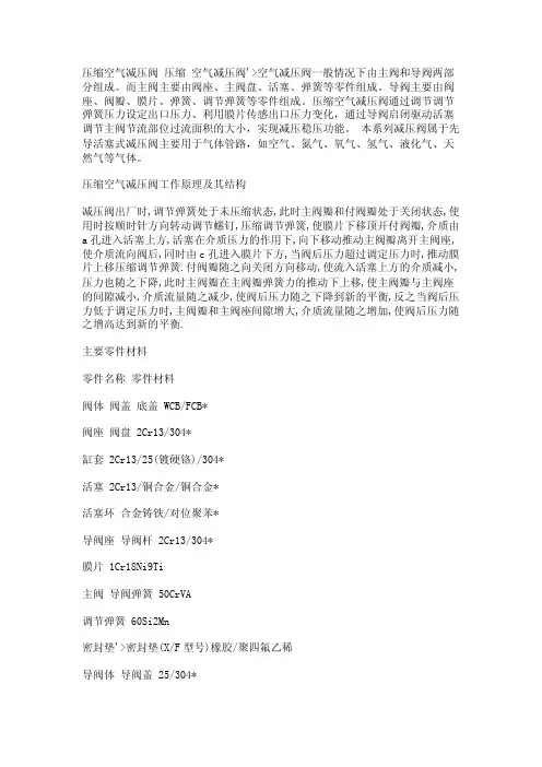 压缩空气减压阀
