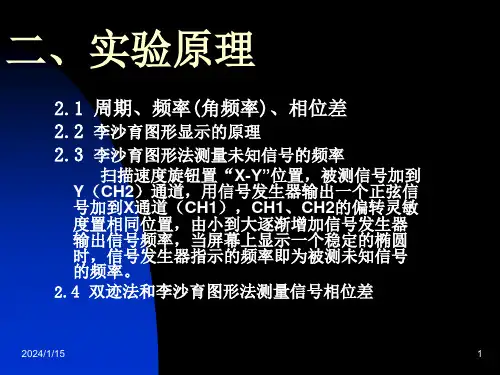 实验三信号的频率与相位差的测量及分析
