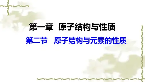 1.2原子结构和元素的性质(课件)高二下学期化学人教版选择性必修2